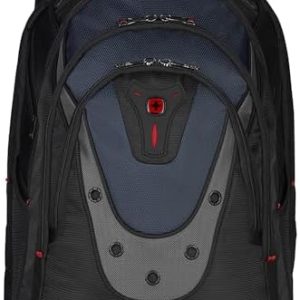 Wenger Ibex 17 inch Laptop Backpack, Men's and Women's Laptop Bag, Black/Gray/Blue